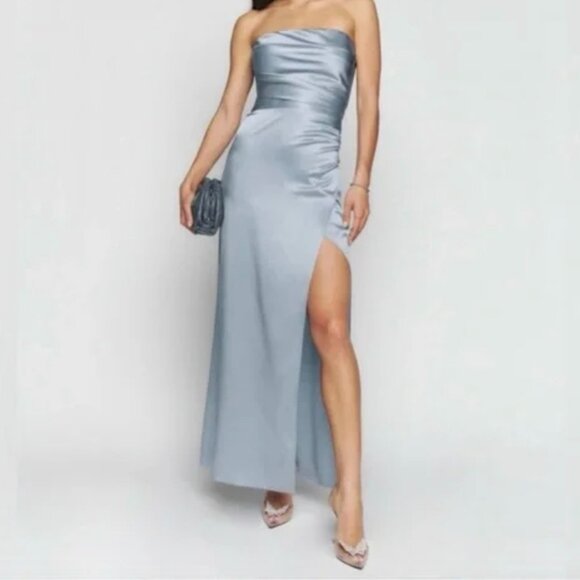 Reformation Barrow Silk Dress - Picture 1 of 7